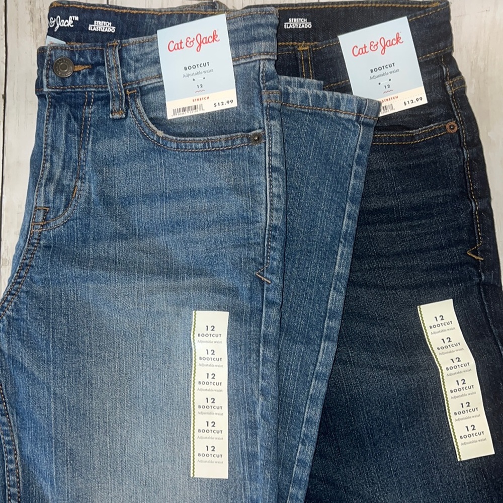 COPY - Set of 2 Boys Cat& Jack Bootcut Jeans Size 12